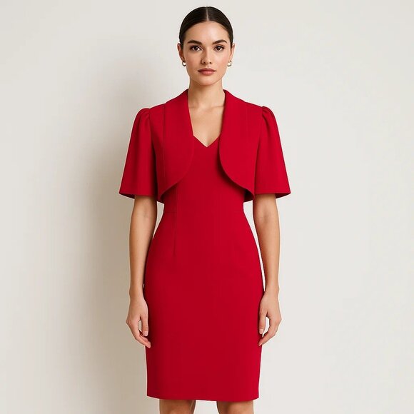 Vintage Mini Dress & Blazer Shawl Matching Set Preppy Old Money Wedding Guest - Picture 12 of 12